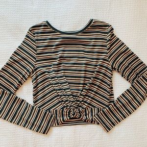 Striped Cropped Long Sleeve